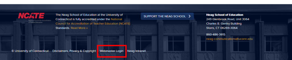 Webmaster Login