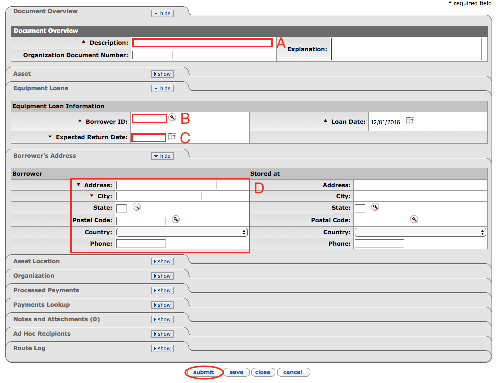 KFS Loan Form